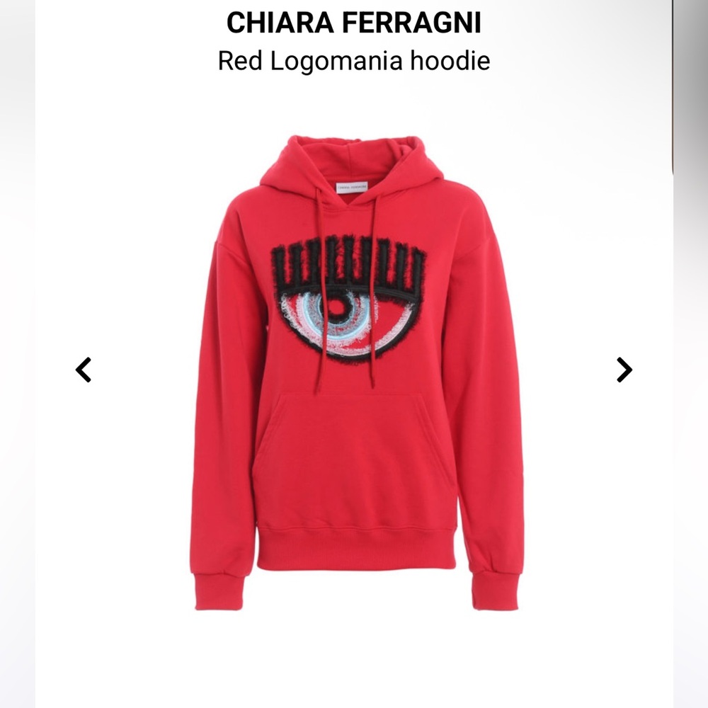 NWT Chiara Ferragni Red Eye Graphic Hoodie